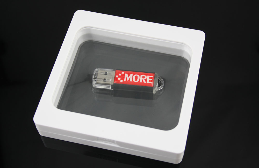USB Stick Original Logodruck im Vollfarbdruck mit Doming in Framebox