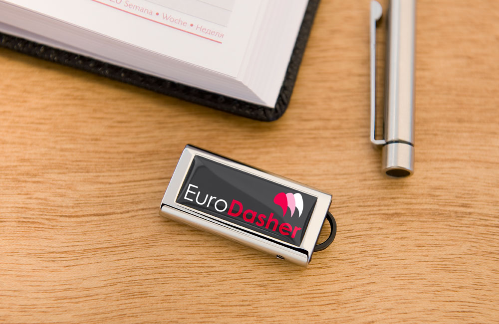 USB Stick Slide mit Logodruck - ein hochwertiges Werbepräsent